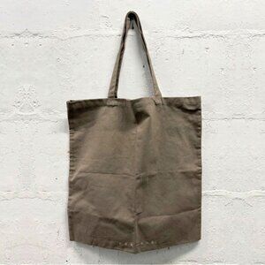 RICK OWENS DKRSHDW light gray cotton large shopper tote bag